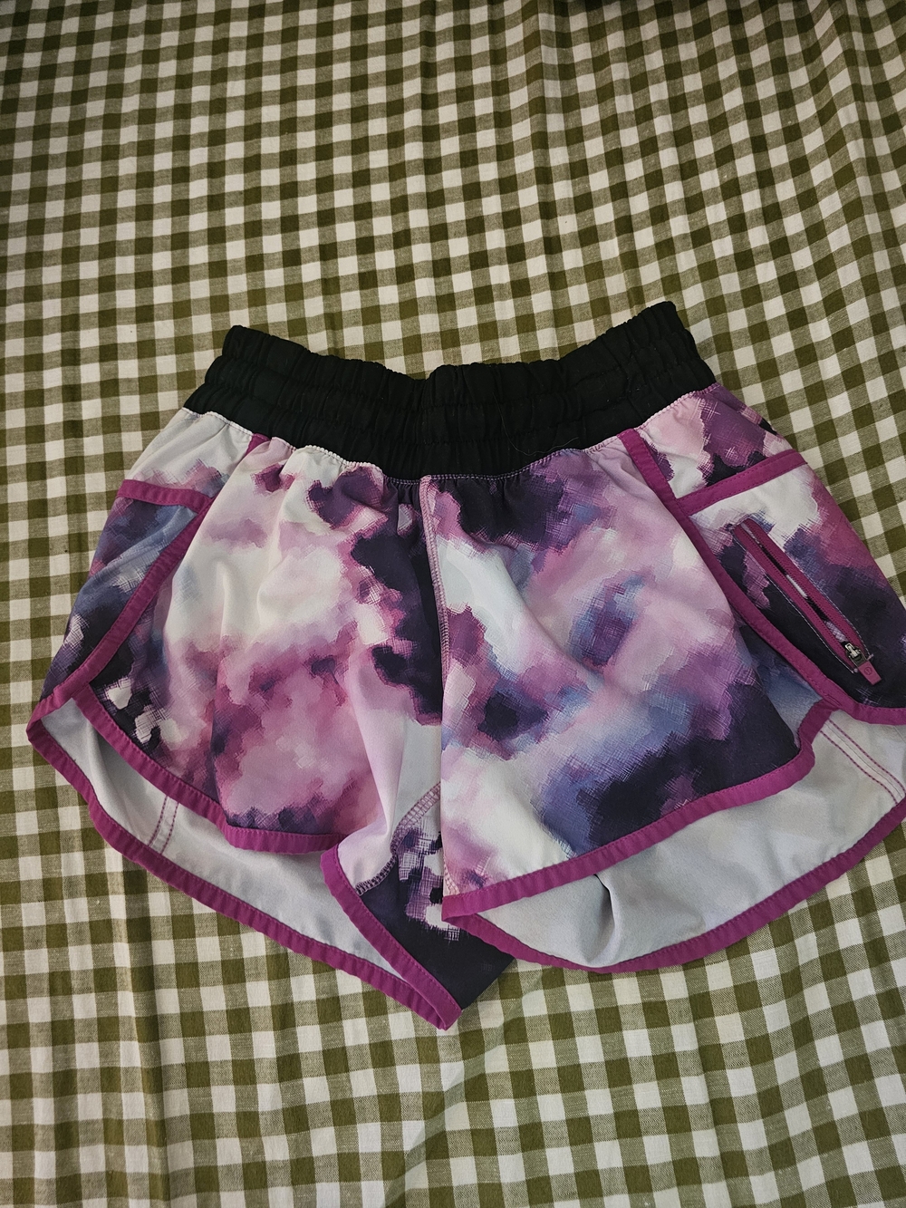 lululemon athletica Pink & Purple Watercolor Running Shorts